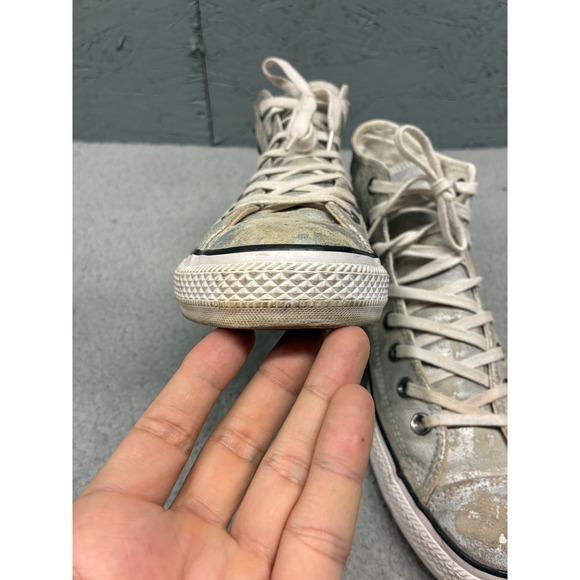 Converse Chuck Taylor All Star High Top Sneakers Men's Size‎ 11 Silver Metallic - Picture 7 of 15